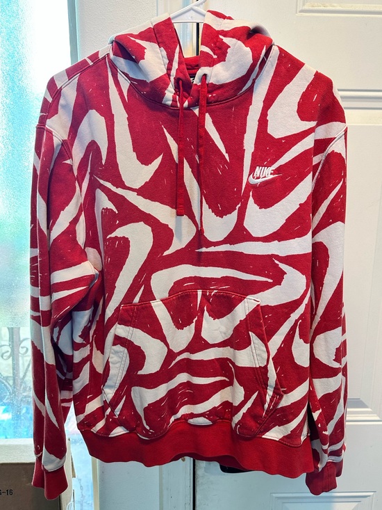 Nike Other - Nike Swoosh All Over Club BB Pullover Hoodie Men's Embroidered White Nike